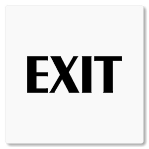 Exit, 100x100mm, bílá, Nevada